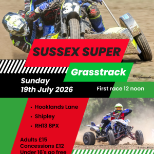 SUSSEX SUPER CHARITY GRASSTRACK SIDECAR ENTRY 19/7/2026